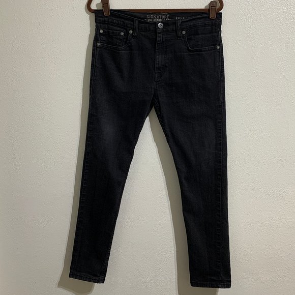 Pre-loved, Signature By Levi Strauss & Co. Black Distressed Unisex Jean, 32x30 - Picture 1 of 16